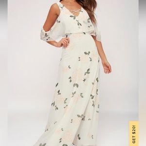 The Very Thought of You white floral maxi dress by Lulus SIZE M
